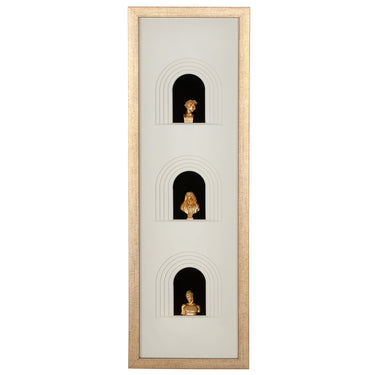 Wandbild – MDF-Oberfläche, Goldfarbene Akzente, Büstenmotiv – Ionic | Gilde
