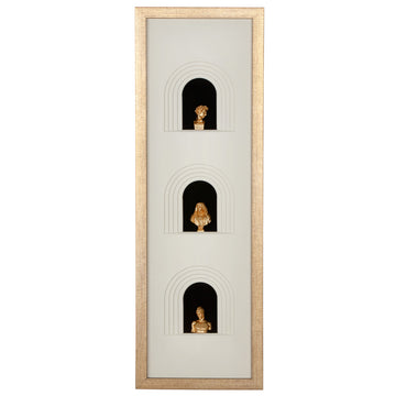 Wandbild – MDF-Oberfläche, Goldfarbene Akzente, Büstenmotiv – Ionic | Gilde