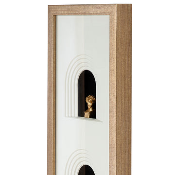 Wandbild – MDF-Oberfläche, Goldfarbene Akzente, Büstenmotiv – Ionic | Gilde