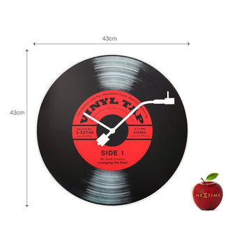 Wanduhr – Schallplattenoptik, Zeiger Nadel, Stilles Werk - Vinyl | NeXtime