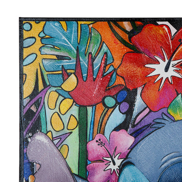 Wandbild – Holzrahmen Design, Leinwand Struktur, Blumen Motiv - Stitch | Gilde