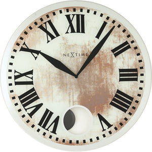 Wanduhr – Römische Ziffern, Glasfront, Bewegtes Pendel - Romana | NeXtime