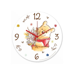 Wanduhr – Weißer Kunststoff, Gelbe Akzente, Bärenmotiv, 35 cm - Winnie Pooh | Gilde