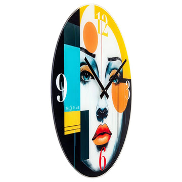 Wanduhr – Buntes Glas, Ausdrucksstarkes Design, Stilles Werk - Vogue | NeXtime