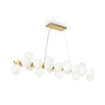 Pendant lamp with matt gold metal frame and white glass in a modern design – Dallas | Maytoni