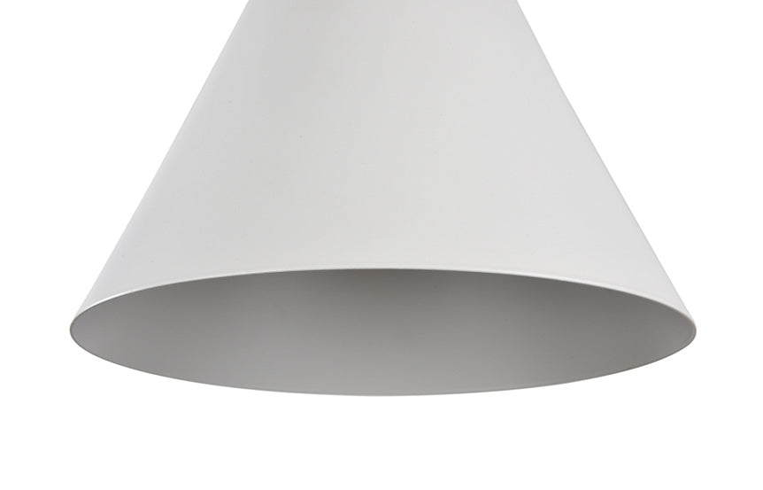 Pendant lamp with white metal shade and beech wood detail in modern design – Bicones | Maytoni