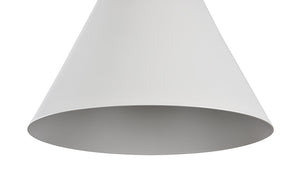 Pendant lamp with white metal shade and beech wood detail in modern design – Bicones | Maytoni