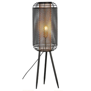 Stehleuchte – Schwarzes Metall, Schlanke Silhouette, Industrial Stil, 93 cm - Industrial | Gilde