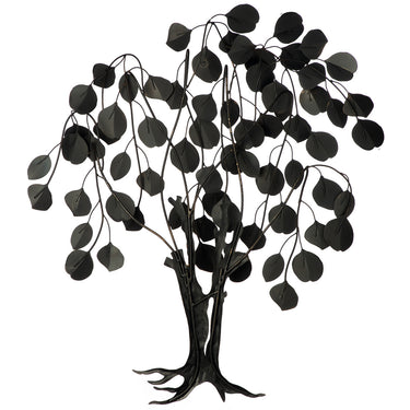 Wandrelief – Goldgrüne Blätter, Metallische Optik, Baummotiv Design - Golden Oak | Gilde