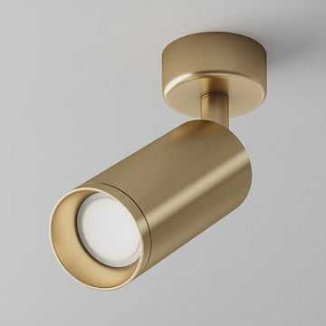 Deckenleuchte Matt‑Gold‑Finish RGBW LED Fernbedienung, Dimmbar – Focus | Maytoni - Esszett Luxury | Stilvolles Wohnen mit Charakter