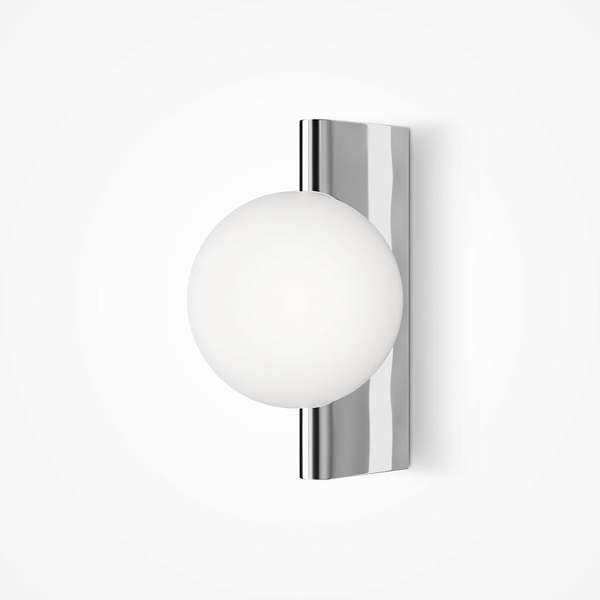 Wall light Chrome, spherical opal glass shade, G9 25W – Avant-garde | Maytoni