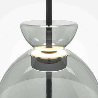 Pendelleuchte Matt Schwarzer Metallrahmen Rauchgraue ovale Gläser LED 12 W 3000 K – Bangkok | Maytoni - Esszett Luxury | Stilvolles Wohnen mit Charakter