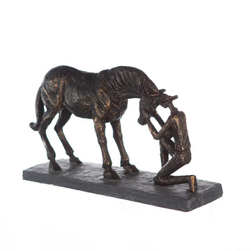 Skulptur – Matte Oberfläche, Bronze Optik, Pferde Design - Comprehension | Gilde
