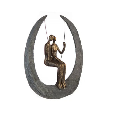 Skulptur – Matte Oberfläche, Strukturierte Form, Romantisches Motiv - Swing | Gilde