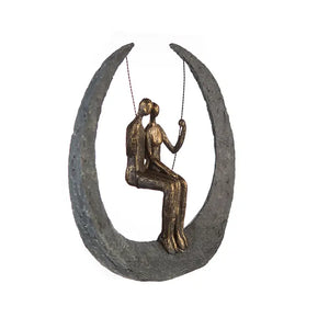 Skulptur – Matte Oberfläche, Strukturierte Form, Romantisches Motiv - Swing | Gilde