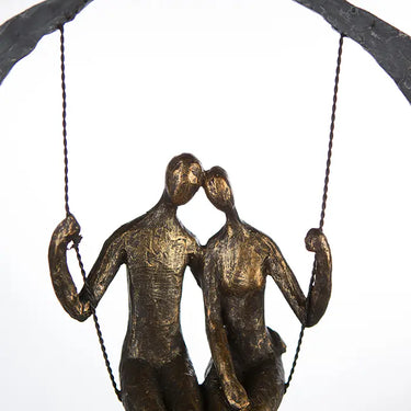 Skulptur – Matte Oberfläche, Strukturierte Form, Romantisches Motiv - Swing | Gilde