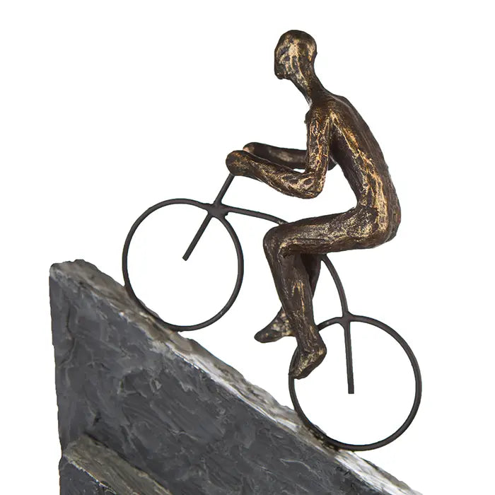 Skulptur – Matte Oberfläche, Strukturierte Form, Bronzene Optik - Racing | Gilde