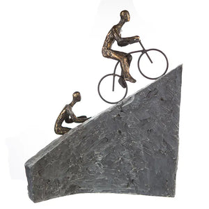 Skulptur – Matte Oberfläche, Strukturierte Form, Bronzene Optik - Racing | Gilde