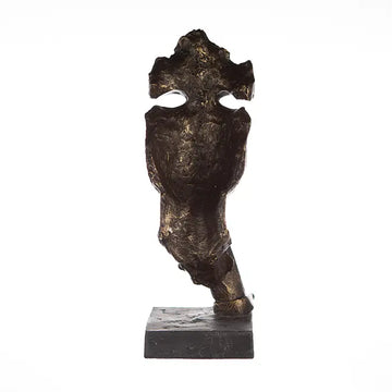 Skulptur – Bronzene Optik, Strukturierte Oberfläche, Stilles Motiv - Silence | Gilde