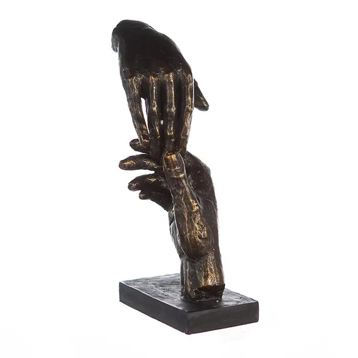 Skulptur – Bronzene Optik, Strukturierte Oberfläche, Symbolische Hände - Two Hands | Gilde