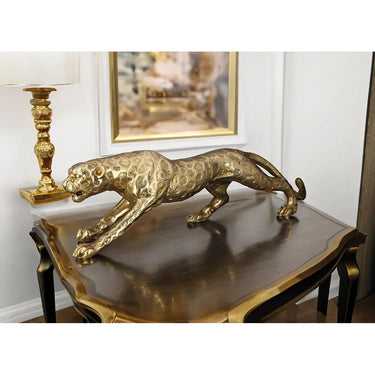 Dekofigur – Goldene Optik, Antike Oberfläche, Strukturierte Form - Gepard | Gilde
