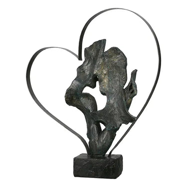 Skulptur – Antike Oberfläche, Bronzene Optik, Symbolisches Herz - Essential | Gilde
