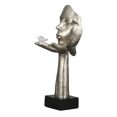 Skulptur – Antike Oberfläche, Silberne Optik, Ausdrucksstarkes Gesicht - Desire | Gilde