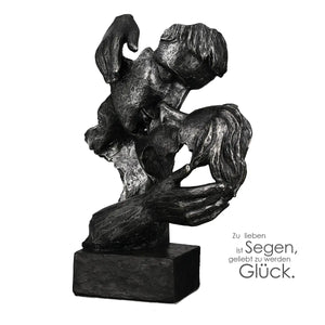 Skulptur – Antike Oberfläche, Paarmotiv, Silberne Akzente - Addiction | Gilde