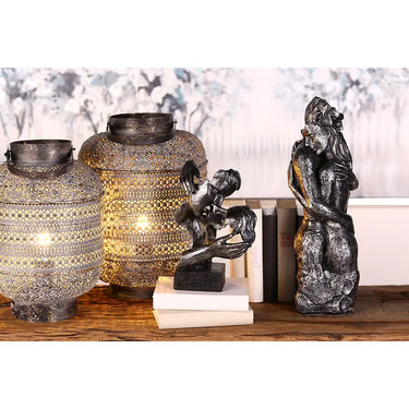 Skulptur – Antike Oberfläche, Paarmotiv, Silberne Akzente - Addiction | Gilde