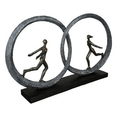 Skulptur – Bronzene Optik, Strukturiertes Material, Romantisches Motiv - So in Love | Gilde
