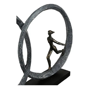 Skulptur – Bronzene Optik, Strukturiertes Material, Romantisches Motiv - So in Love | Gilde