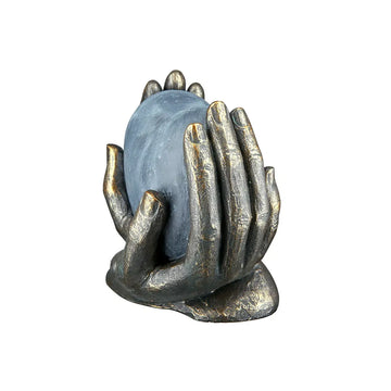 Skulptur – Symbolische Hände, Bronze Optik, Herzmotiv - Herz in Händen | Gilde