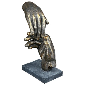 Skulptur – Kunstharz Design, Bronze Optik, Symbolische Hände - Two Hands | Gilde