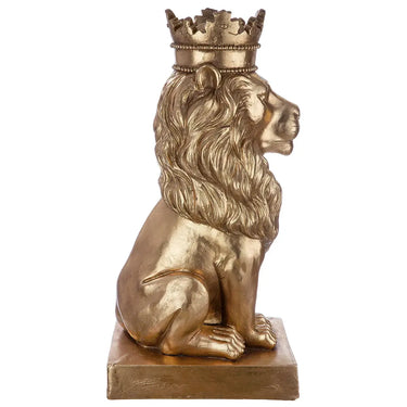 Skulptur – Magnesia Material, Antik Finish, Gold Optik - Löwe | Gilde