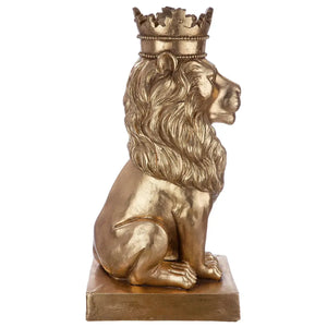 Skulptur – Magnesia Material, Antik Finish, Gold Optik - Löwe | Gilde