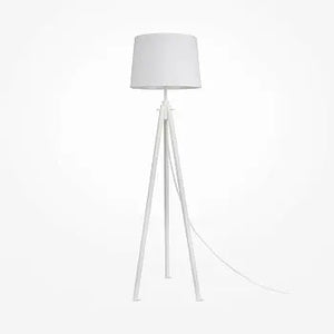 Floor lamp with metal frame, fabric shade & tripod stand – Calvin | Maytoni