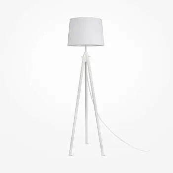 Floor lamp with metal frame, fabric shade & tripod stand – Calvin | Maytoni