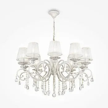 Kronleuchter – Weiß-Goldenes Metall, 10 × E14 Fassung, 40 W Leistung, Ø85,0 cm - Grace | Maytoni