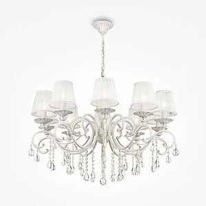 Kronleuchter – Weiß-Goldenes Metall, 10 × E14 Fassung, 40 W Leistung, Ø85,0 cm - Grace | Maytoni