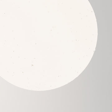 Pendant light with minimalist white plastic sphere and E27 socket in modern style – Erda | Maytoni
