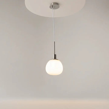 Pendant light with opal glass diffuser and nickel finish in a modern design - Erich | Maytoni