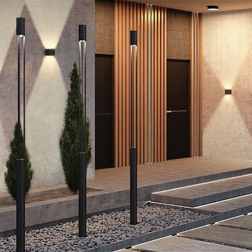Fassadenbeleuchtung Schwarzer Metallwürfel LED 6 W 3000 K IP54 – Fulton | Maytoni - Esszett Luxury | Stilvolles Wohnen mit Charakter
