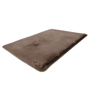 Badematte – Kunstfell Oberfläche, Hoher Flor, Dunkelbeiger Farbton, 40 x 60 cm - Rabbit 225 | Kayoom