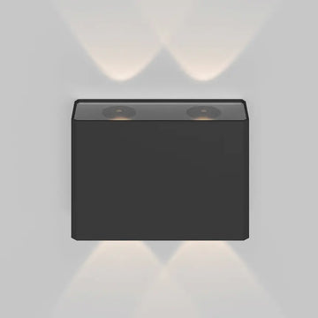 Graphite Aluminum Finish Double Emission Wall Sconce with Integrated 4W LED - Show | Maytoni