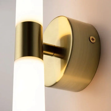Wall Lamp Gold Aluminum, Matte White Acrylic Cylinders, 10W LED 3000K – Axis | Maytoni