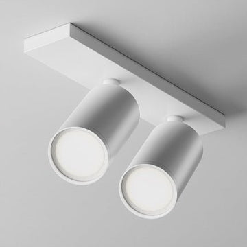 Deckenleuchte Weißes Aluminium mit Matt - Silber - Finish GU10‑Sockel – Focus S | Maytoni - Esszett Luxury | Stilvolles Wohnen mit Charakter