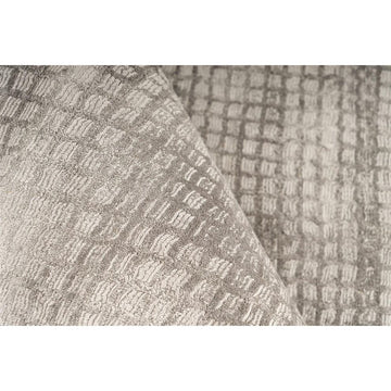 Teppich – Silber Viskose, Weiche Oberfläche, Pflegeleicht Design, 150 cm - Bridget 125 | Kayoom