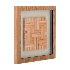 Wanddeko aus Holz mit Kordel und geometrischem Muster – Carré I | Kayoom - Esszett Luxury | Stilvolles Wohnen mit Charakter