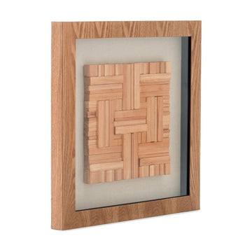 Wanddeko aus Holz mit Kordel und geometrischem Muster – Carré I | Kayoom - Esszett Luxury | Stilvolles Wohnen mit Charakter