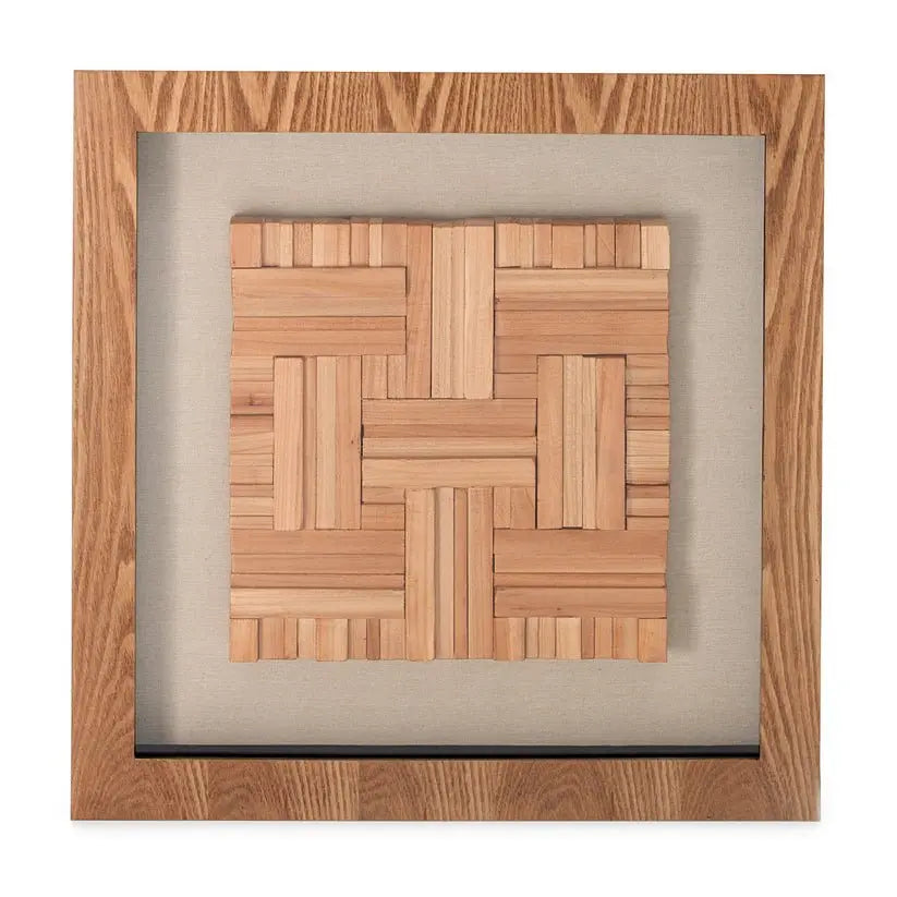 Wanddeko – Holzkunst Design, Quadratische Form, Dreidimensionale Optik - Carré I | Kayoom